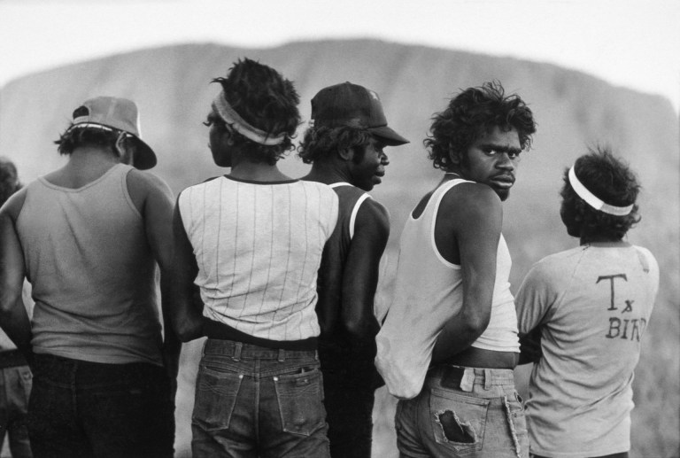 Aboriginal Men at the Ayers Rock:Uluru Handover Ceremony 1985 Philip Quirk
