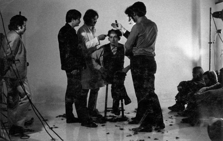 Bad Hair Day documentation (L to R Con Aslanis, Paul Cox, John Bassani, Mimmo Cozzolino, Tony Ward, Peter Crowe) 1970 Mimmo Cozzolino