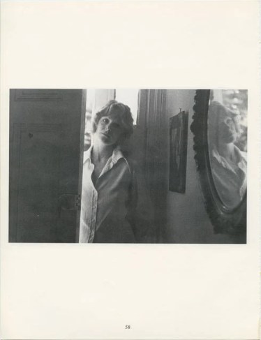 Carol Jerrems (1973) Jackie Mitelman, Prahran, Melbourne, page from 'A book about Australian Women'